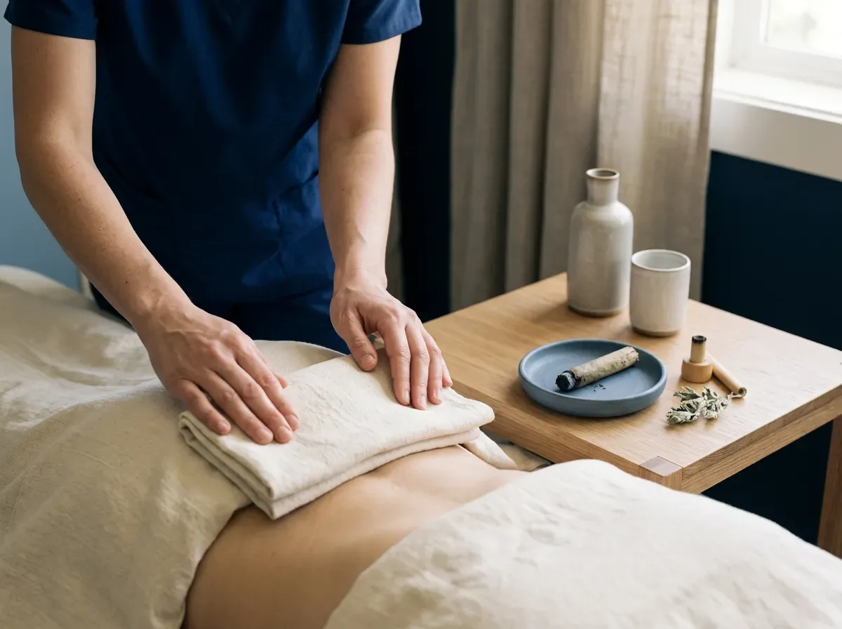 Resting after moxibustion NYC
