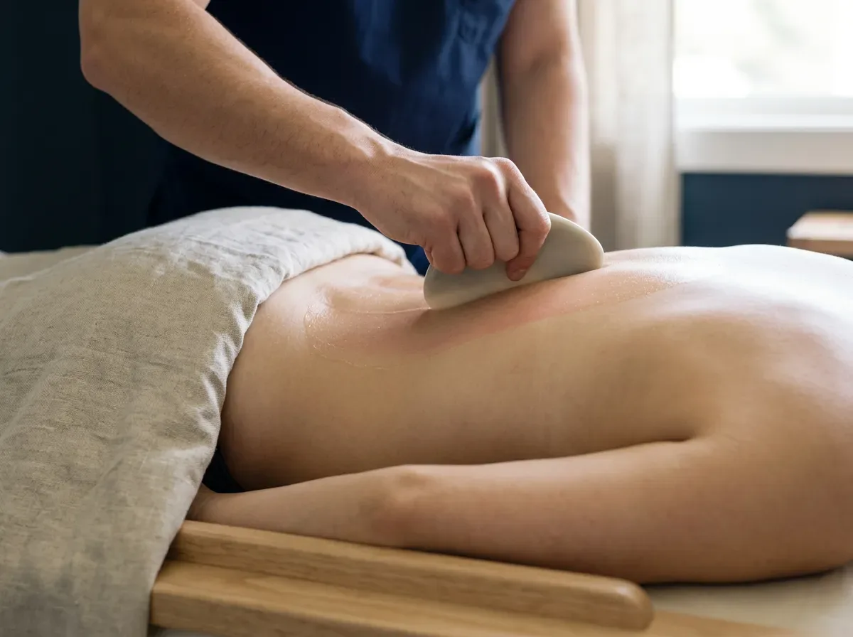 Body gua sha on the back NYC