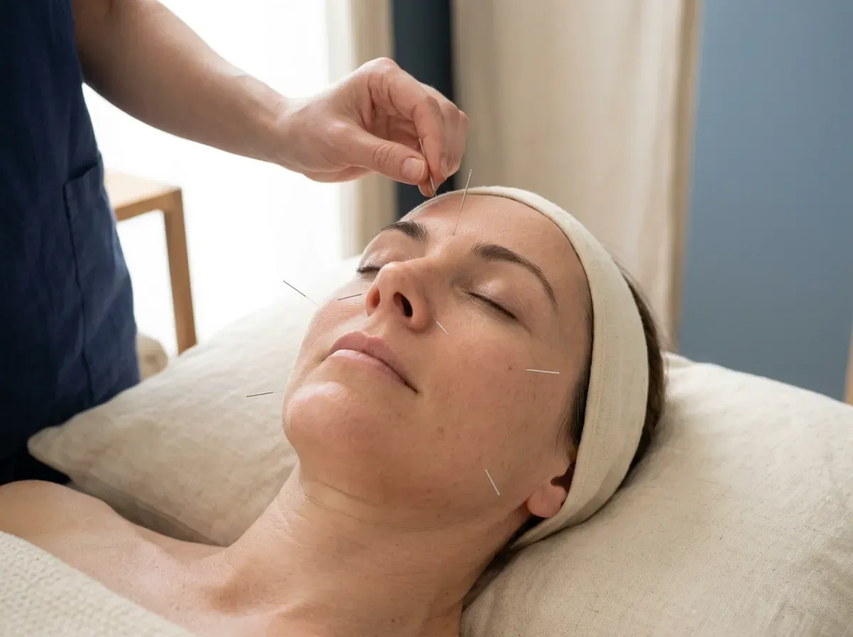 Facial acupuncture for a tired look NYC