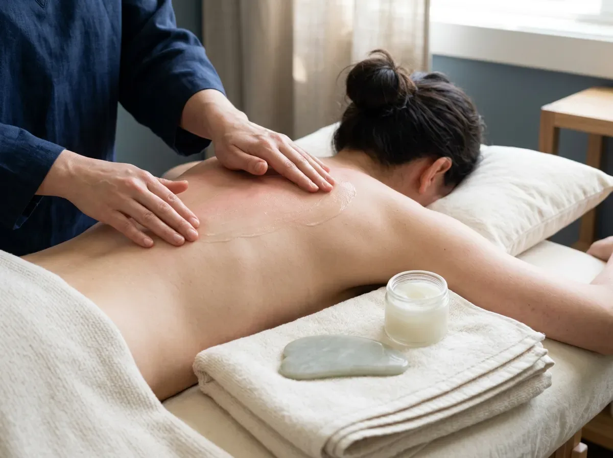 Resting after gua sha NYC